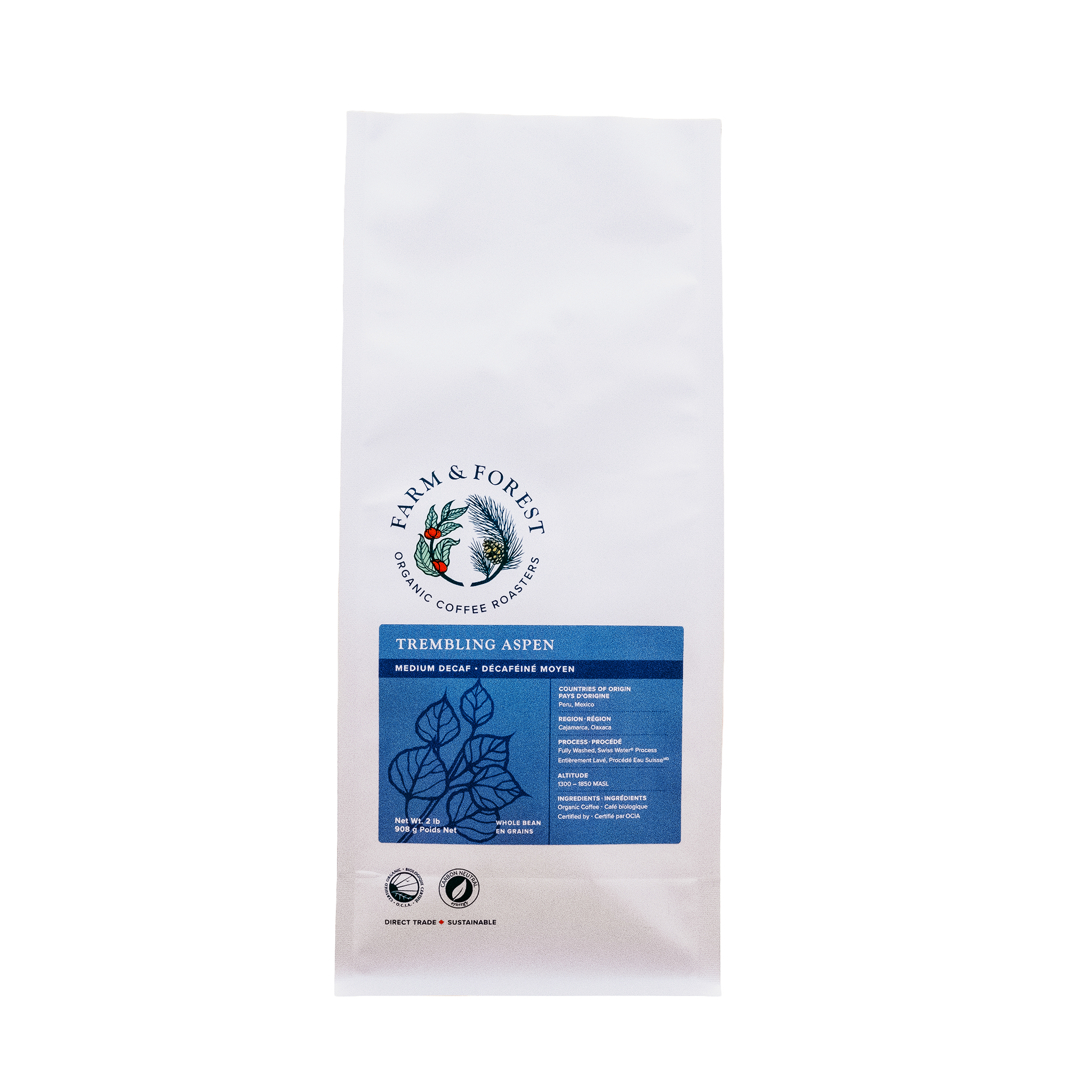 Organic Trembling Aspen SWP Decaf Coffee